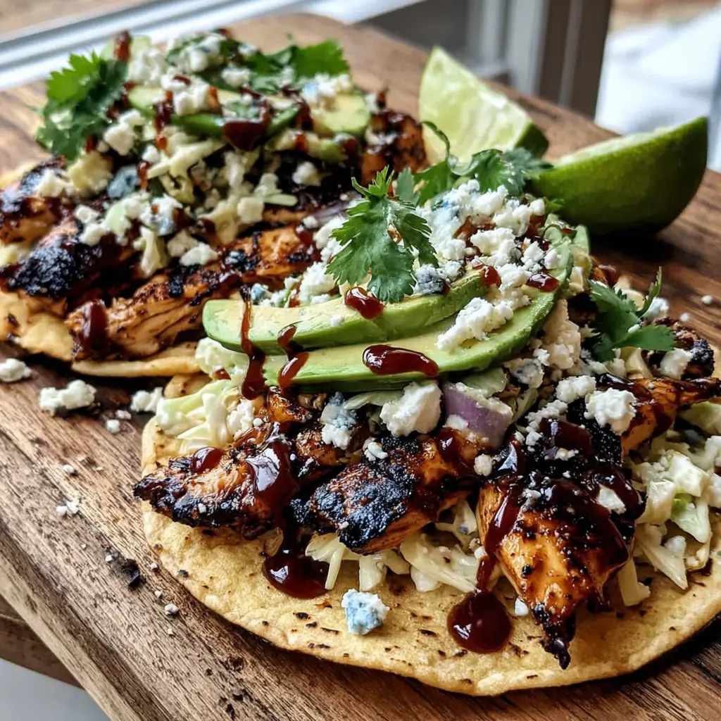 Air Fryer BBQ Chicken Tacos final presentation