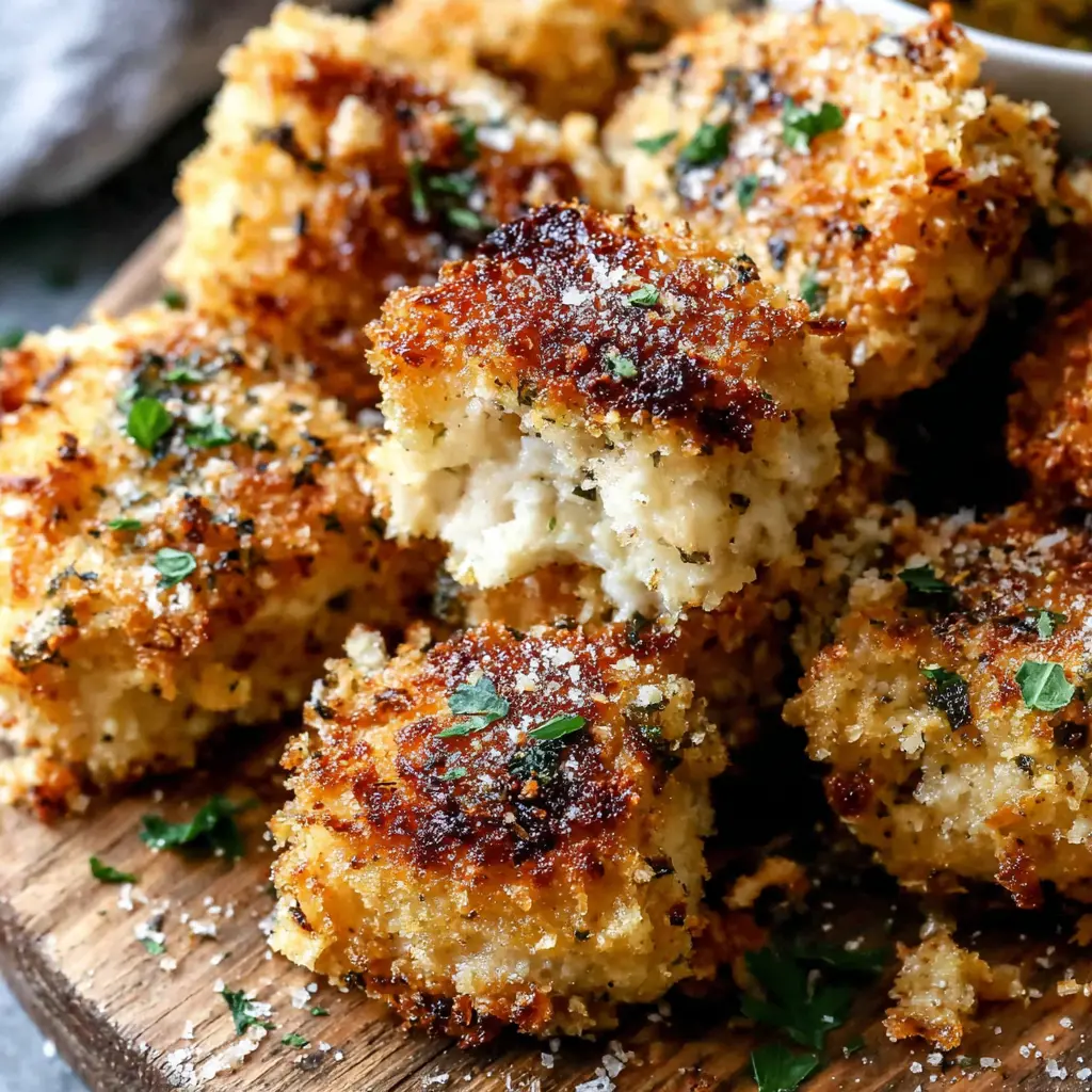 Air Fryer Chicken Caesar Bites close up