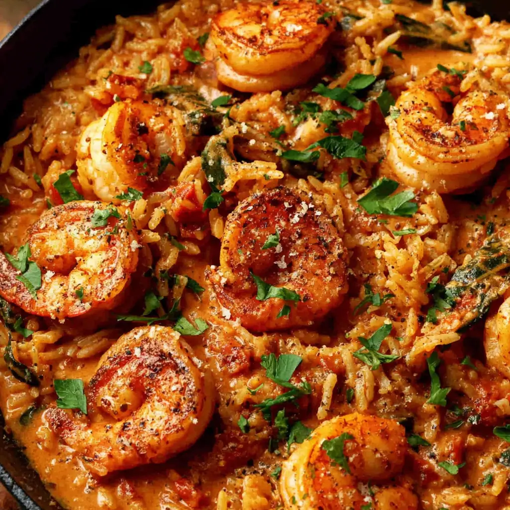 Creamy Cajun Shrimp Rice