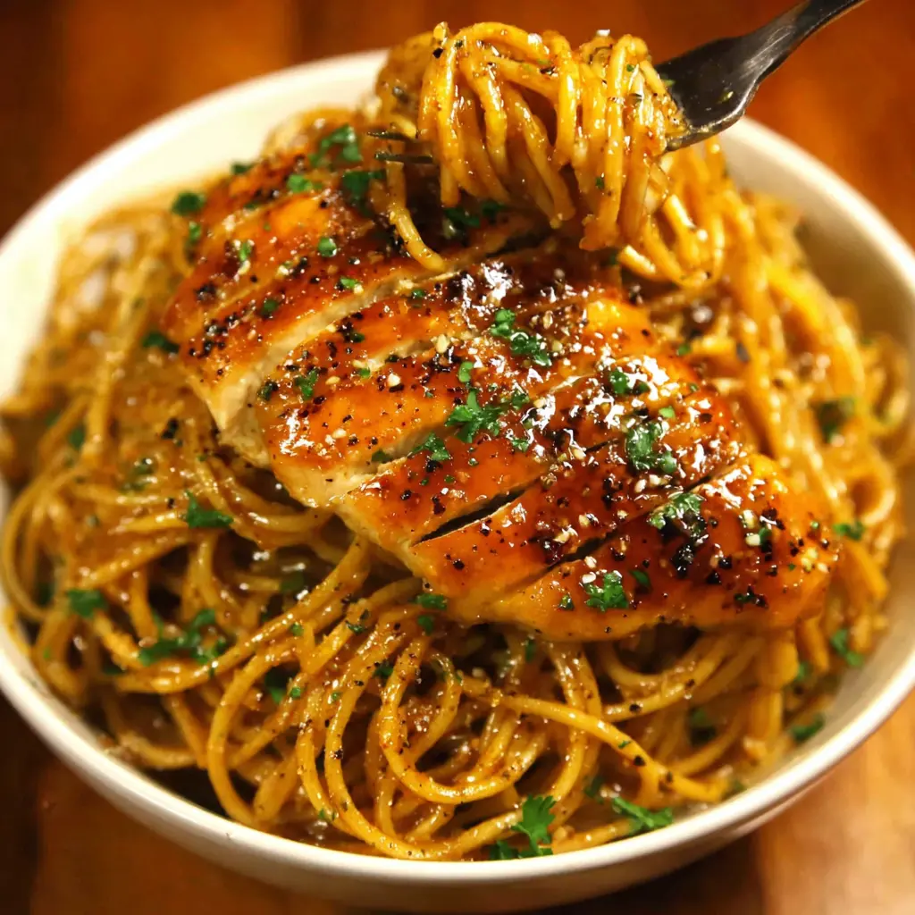Honey Garlic Chicken Pasta Bowl