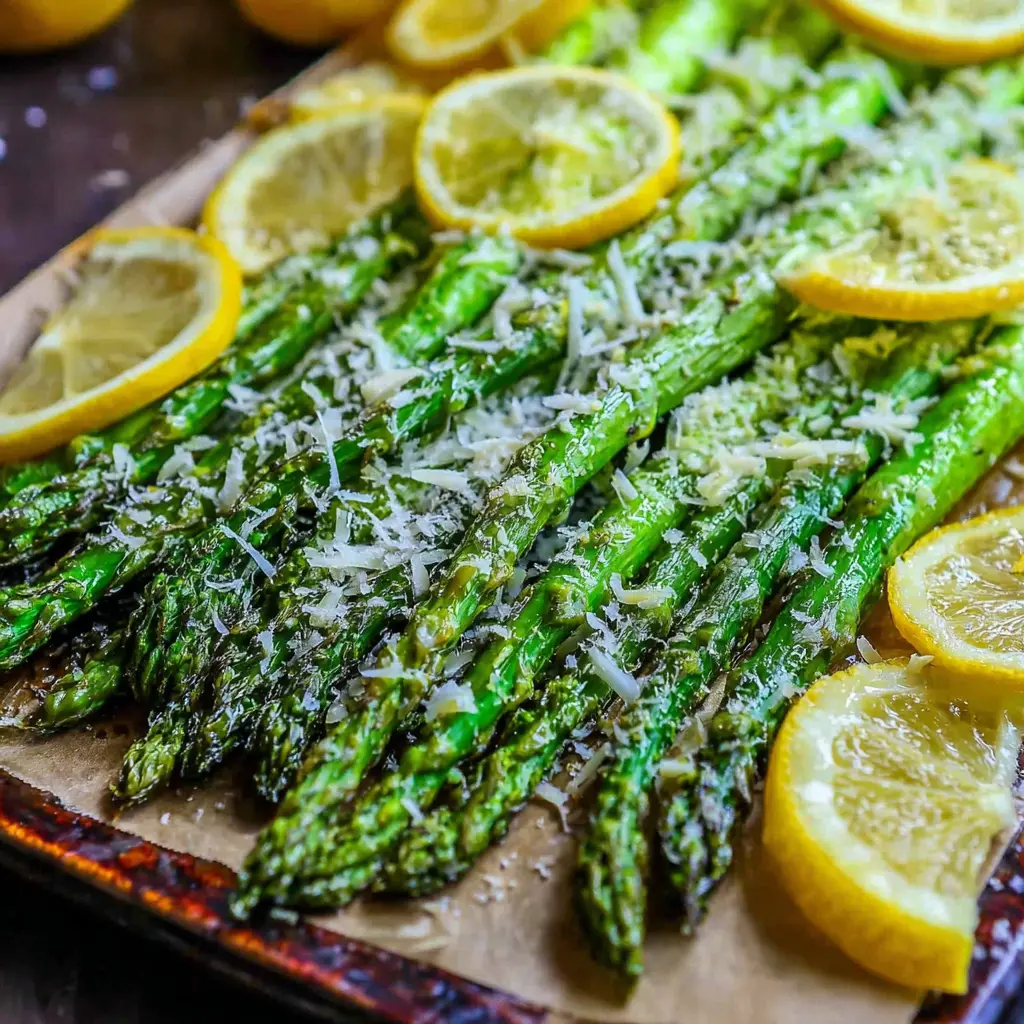 Roasted Lemon Asparagus final presentation