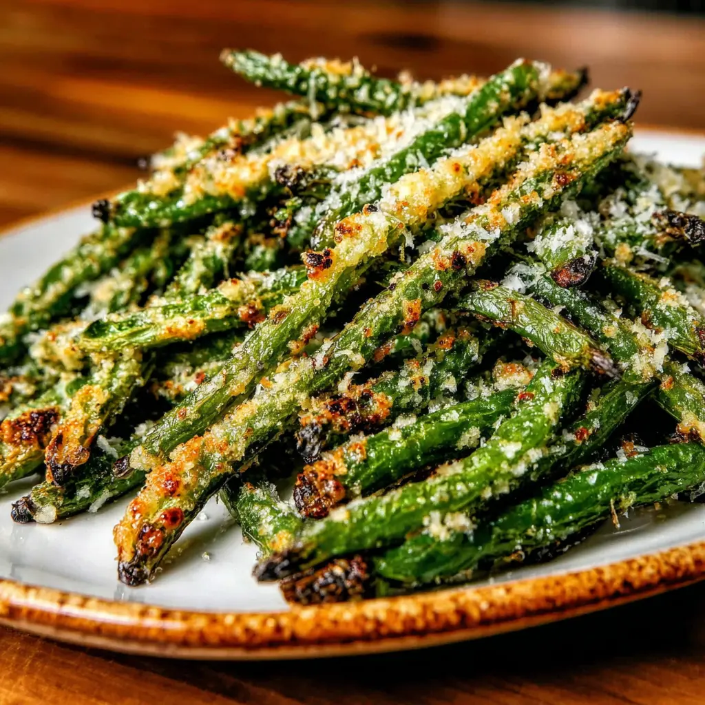 Roasted Parmesan Green Beans final presentation