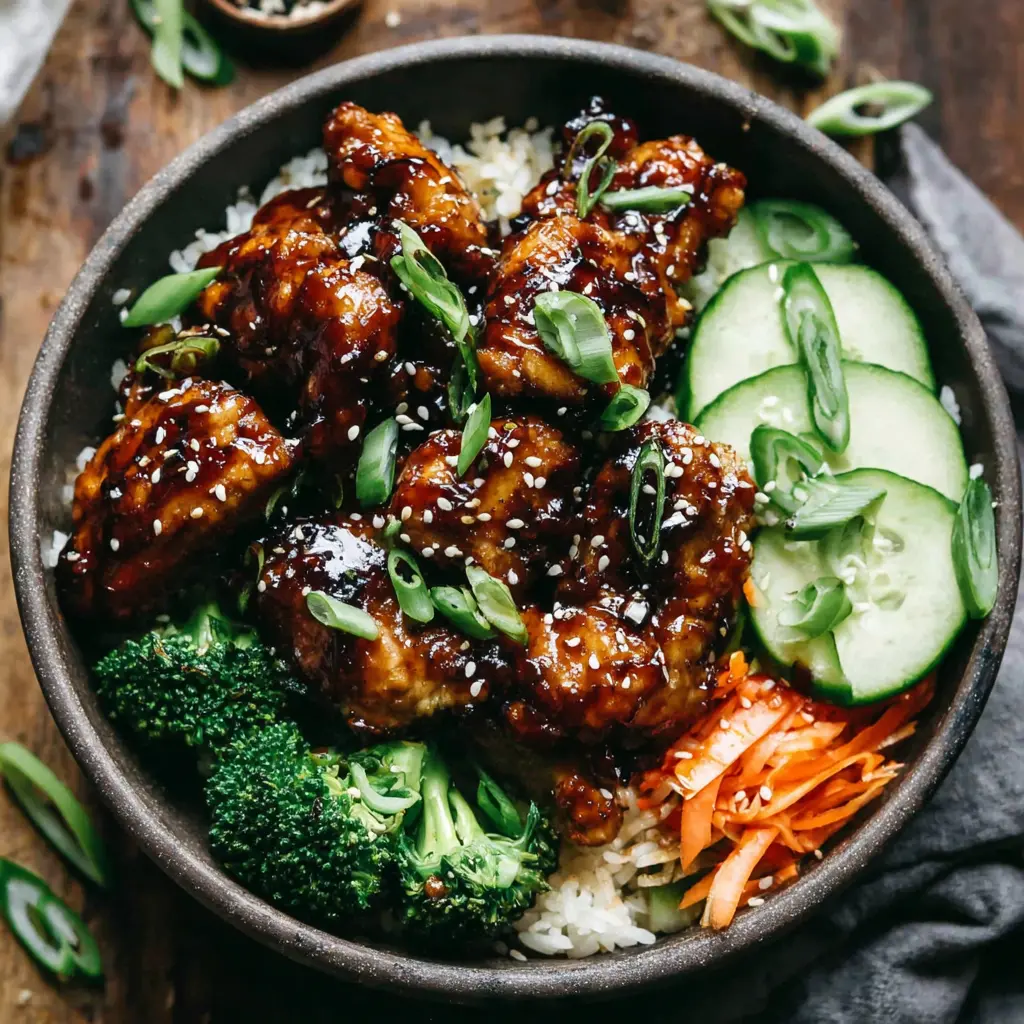 Spicy Honey Chicken Wings Bowl final presentation