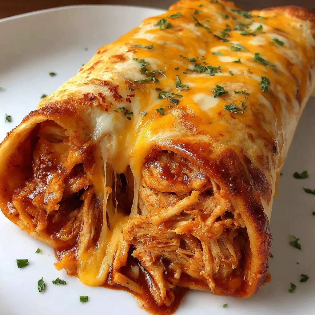 Air Fryer BBQ Chicken Wraps close up