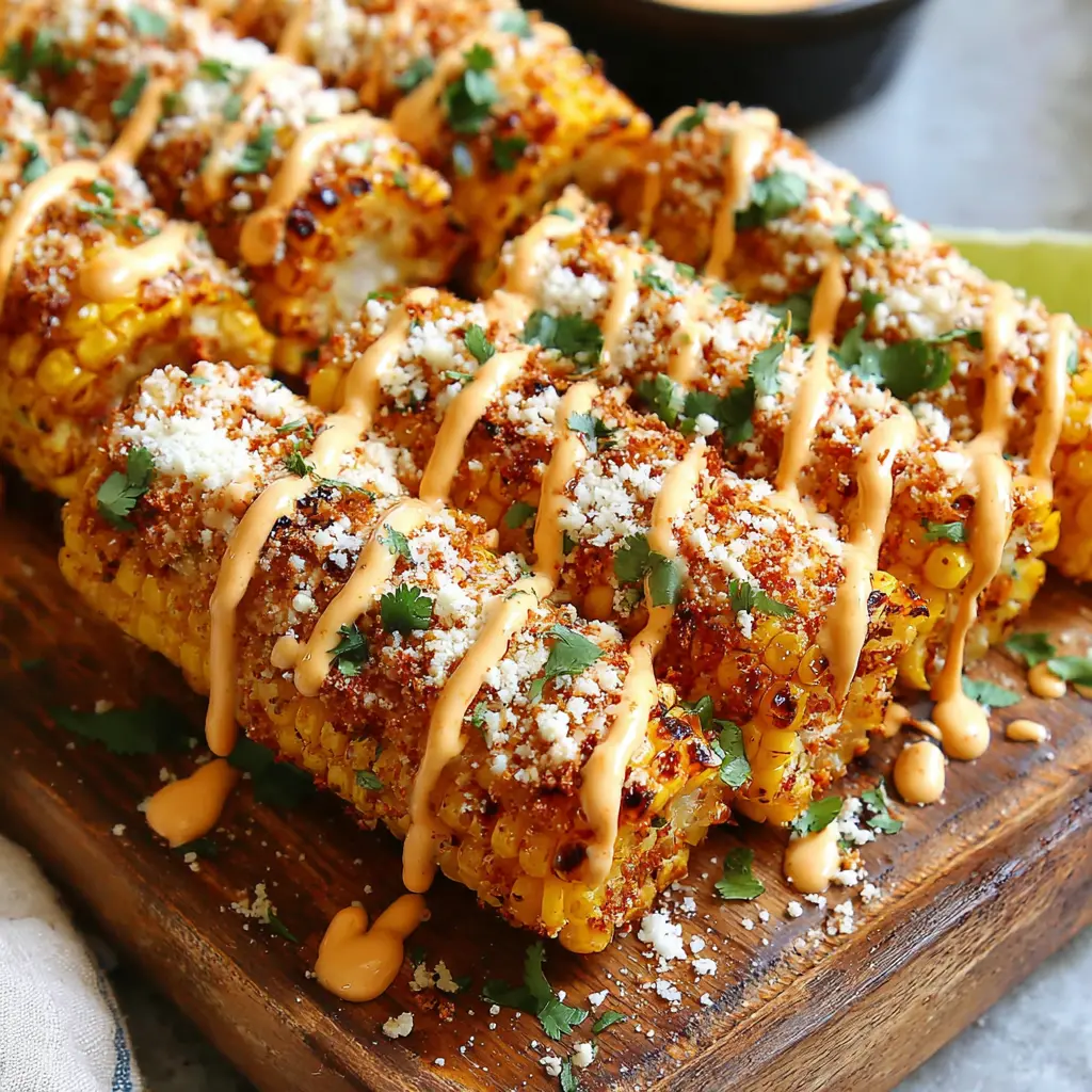 Air Fryer Corn Ribs final presentation
