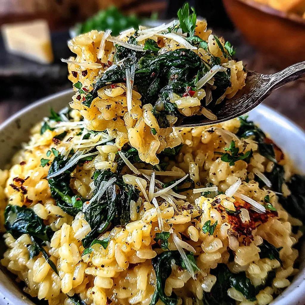 Chicken Spinach Pesto Rice close up