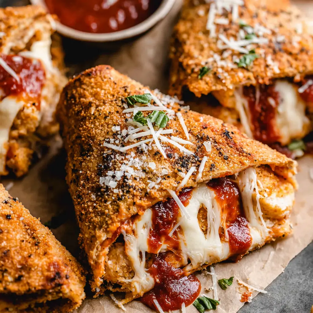 Crispy Chicken Parmesan Wrap close up
