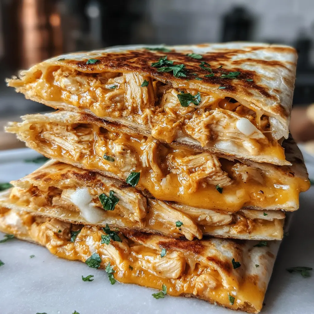 crispy chicken quesadilla wrap close up