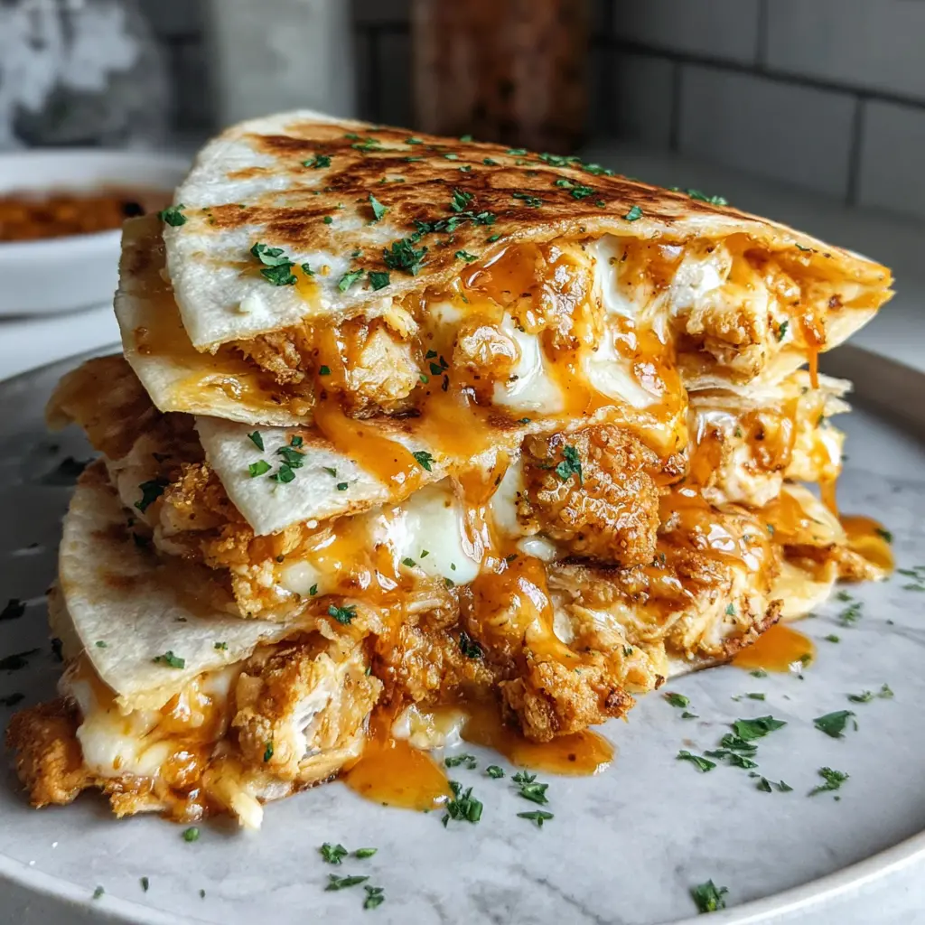 crispy chicken quesadilla wrap final presentation