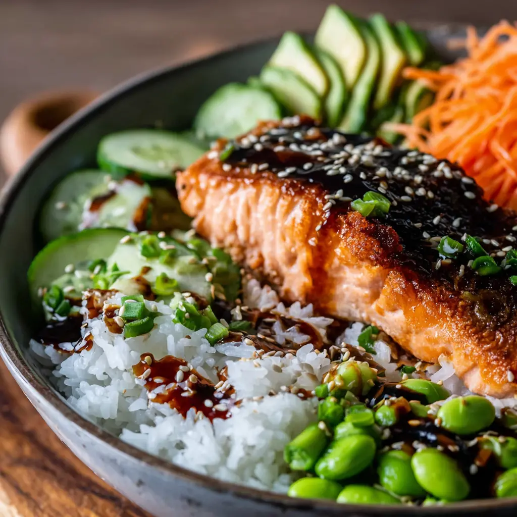 Crispy Fish Rice Bowl final presentation