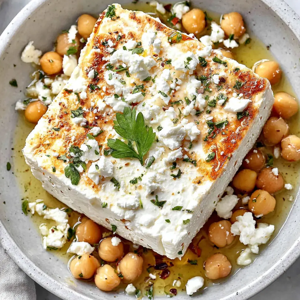 Greek Chickpea Feta Bowl close up