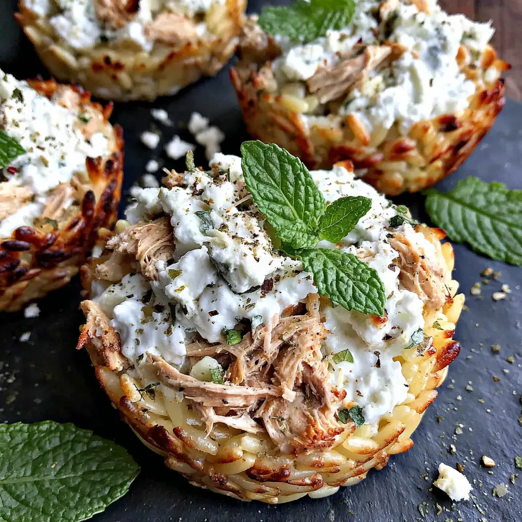 Greek Orzo Chicken Bowl close up