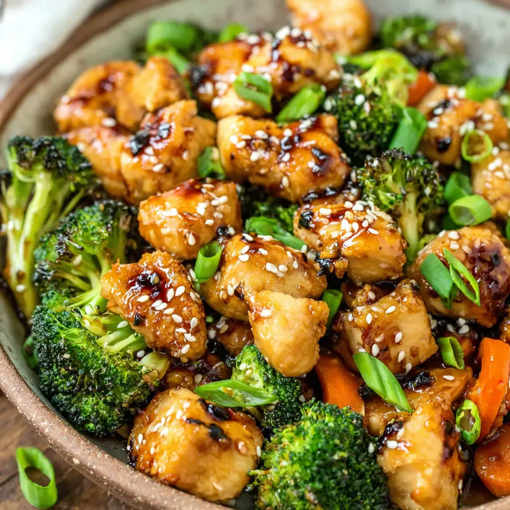 Honey Garlic Chicken Stir Fry final presentation