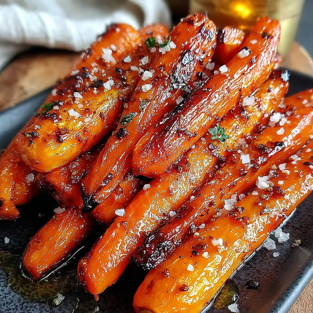Roasted Honey Carrots close up