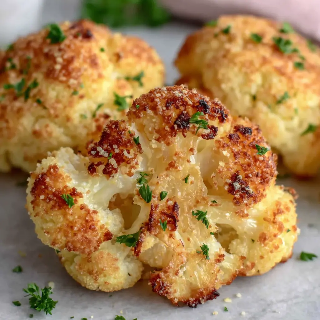 Roasted Lemon Cauliflower Bites close up