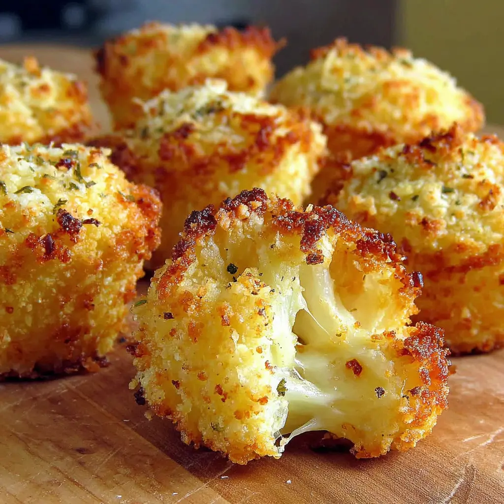 Roasted Parmesan Cauliflower Bites close up