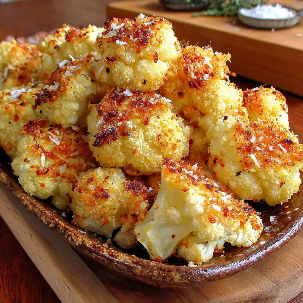 Roasted Parmesan Cauliflower Bites final presentation