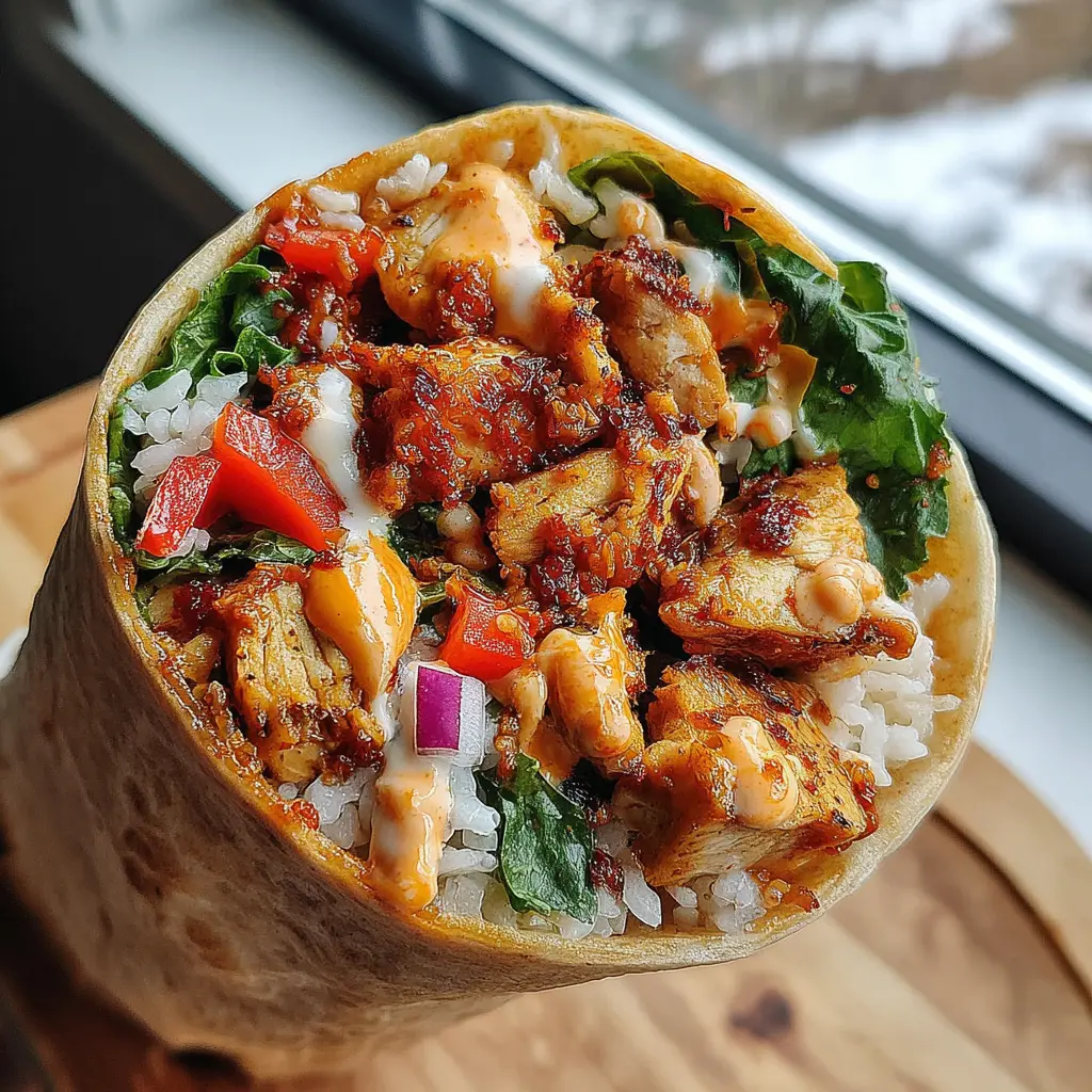Spicy Honey Chicken Rice Wrap