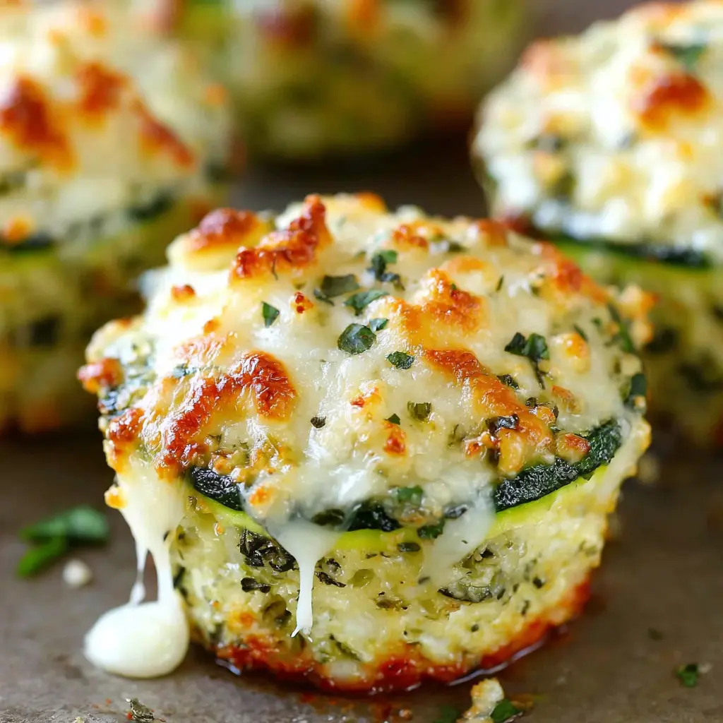 Zucchini Lasagna Cups close up