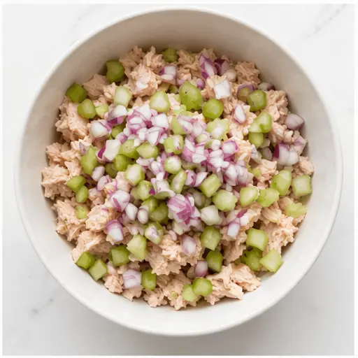 Step 2: Adding chopped celery and onion