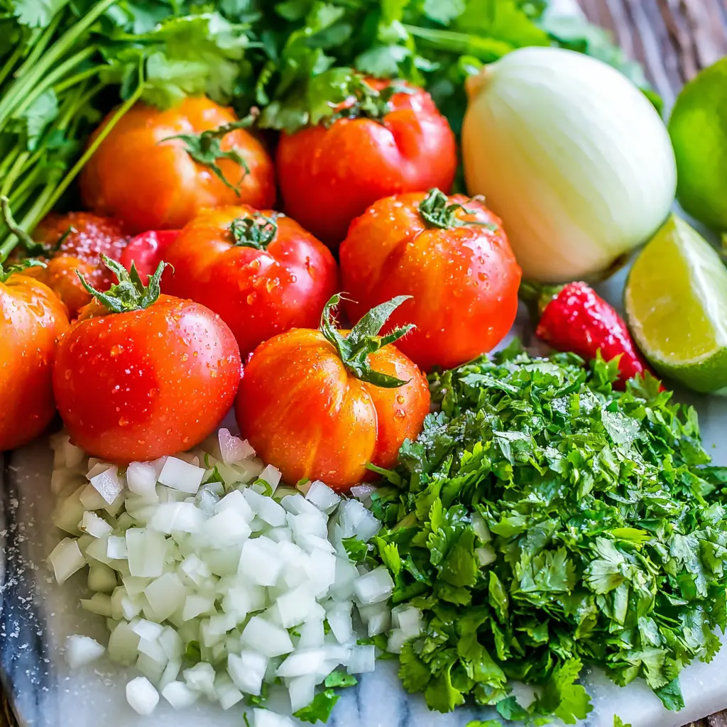 habanero pico de gallo - main ingredients