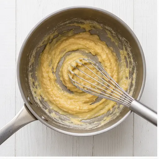 Step 1: Whisking together the roux