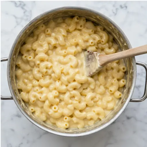 Step 4: Combining pasta and sauce