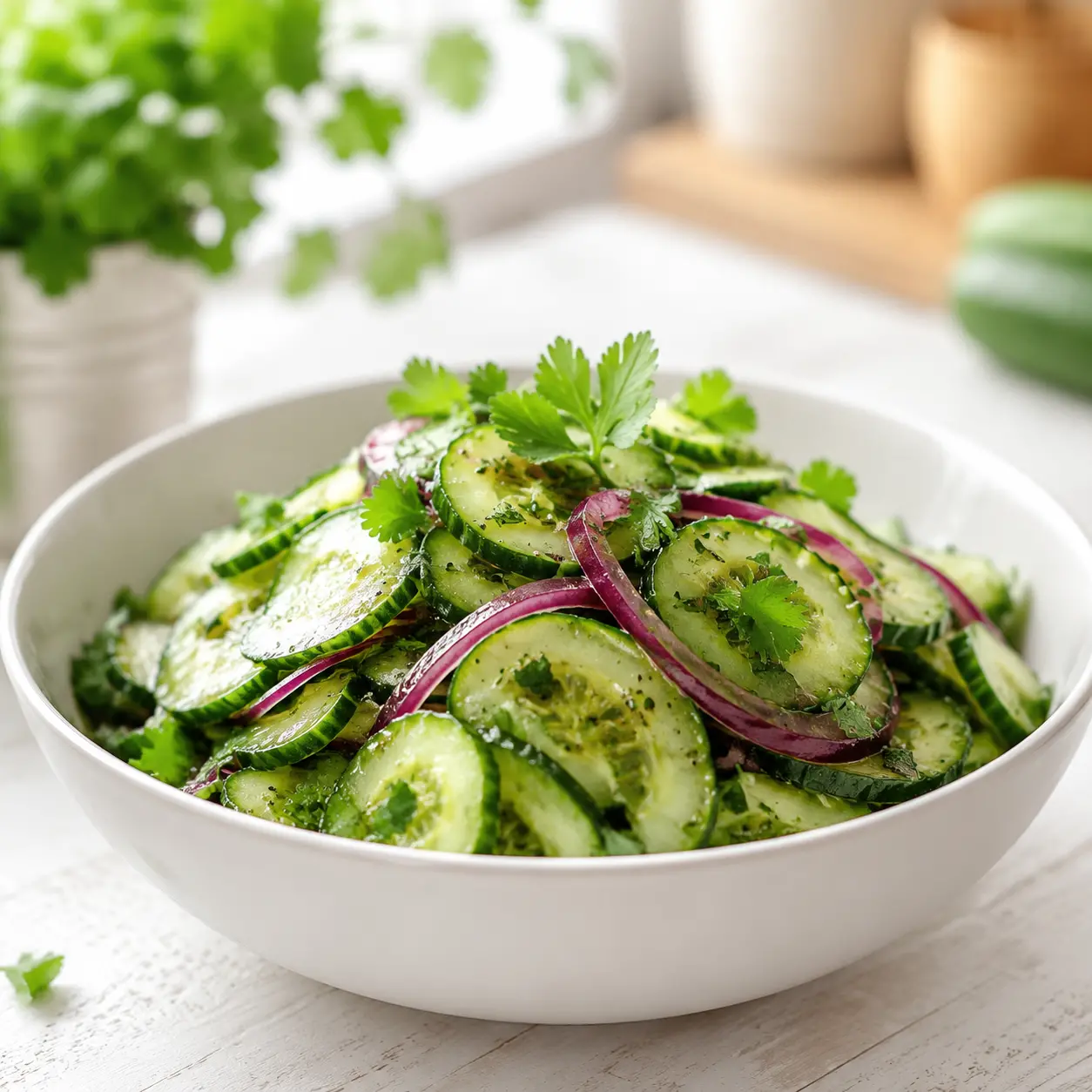 10minute cucumber salad - final presentation