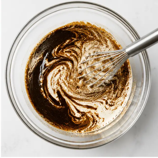Step 2: Mix sweetened condensed milk with espresso and vanilla