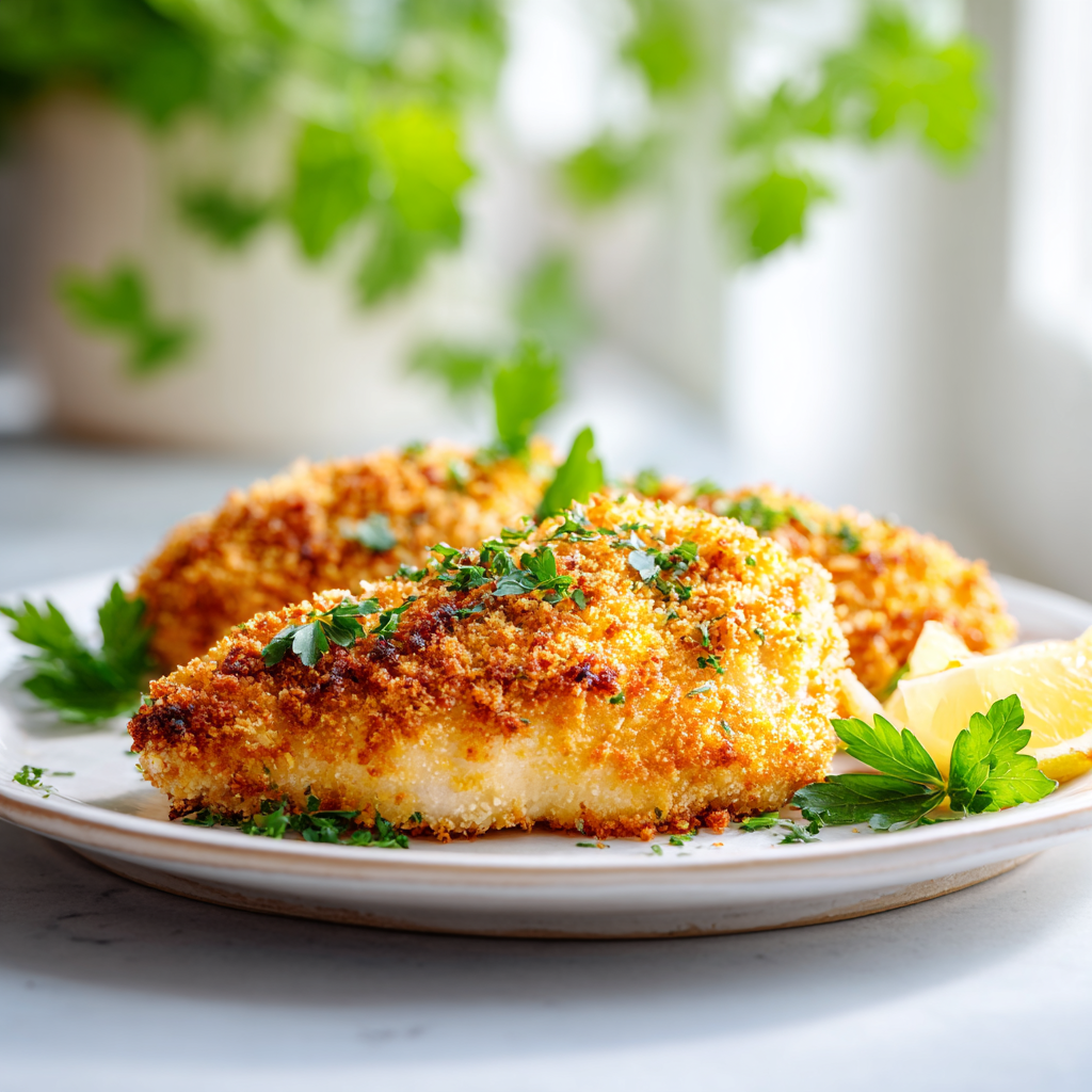 baked parmesan chicken - final presentation