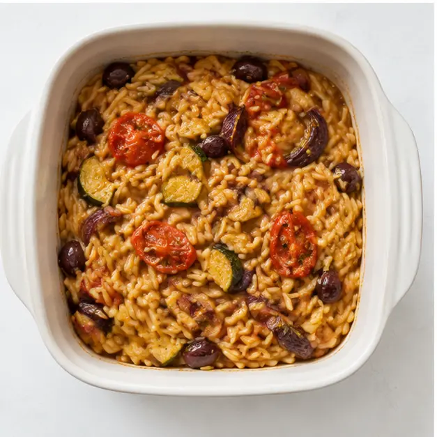 Step 3: Baked orzo after absorbing the broth