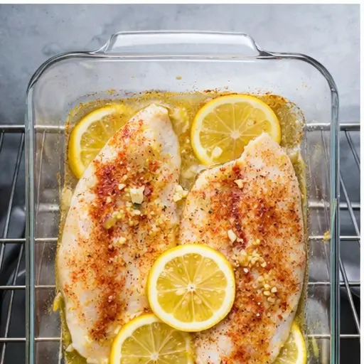 Step 3: Baking the tilapia in the oven until opaque