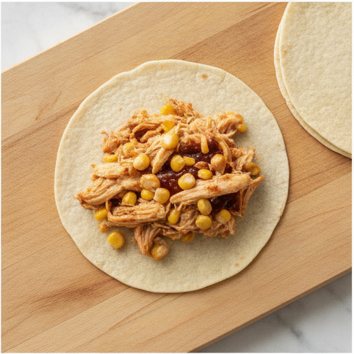 bbq chicken taquitos - step 2