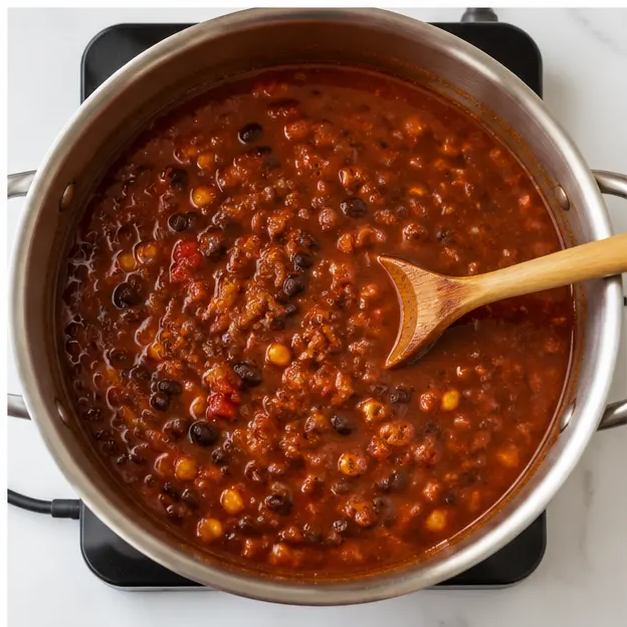 Step 4: Simmering the soup until flavors meld