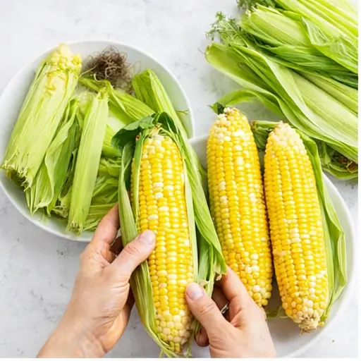Step 1: Husking fresh corn