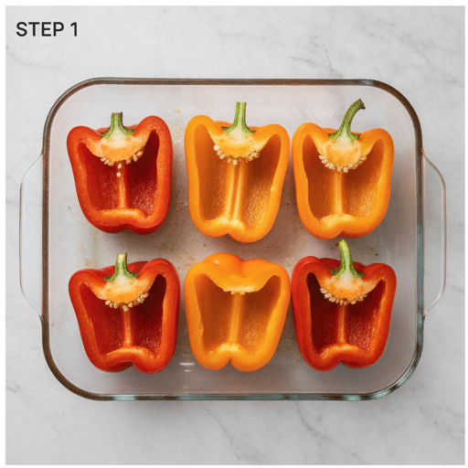 buffalo chicken stuffed peppers - step 1