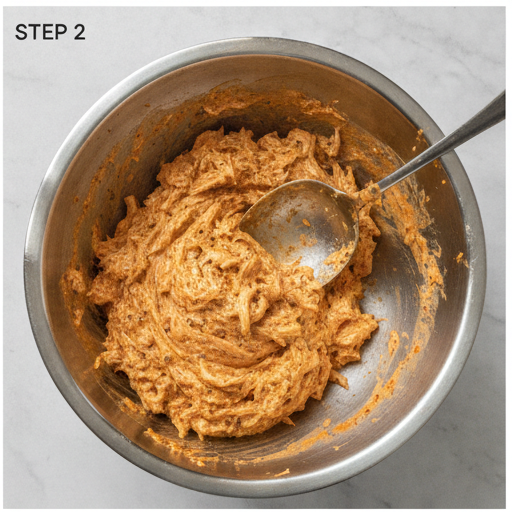 buffalo chicken stuffed peppers - step 2