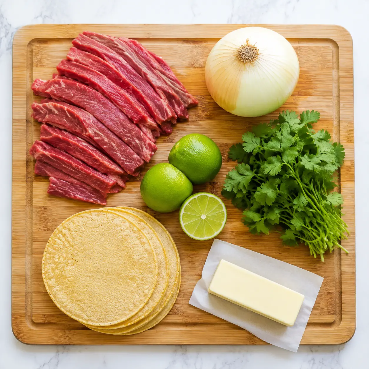 carne asada tacos - main ingredients