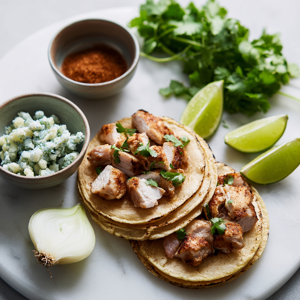 chicken street tacos - main ingredients