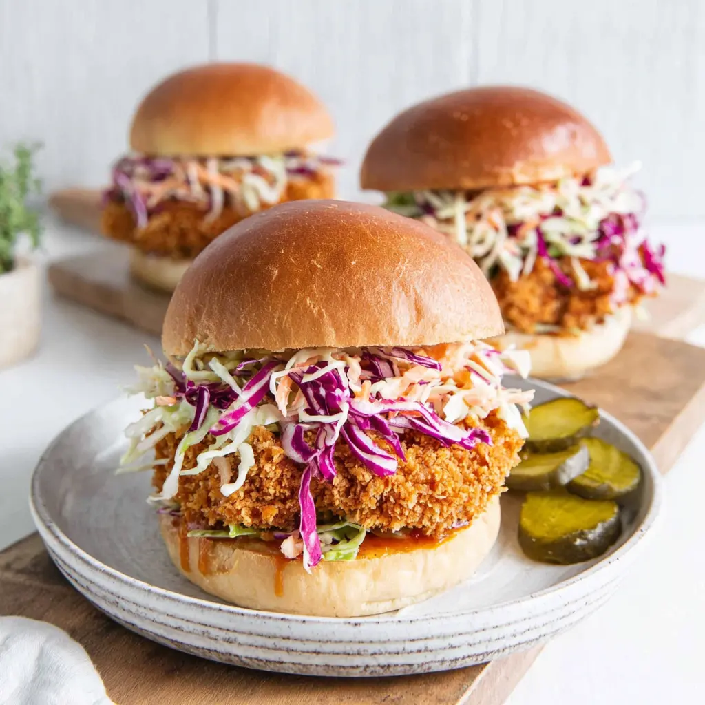chicken burger - final presentation