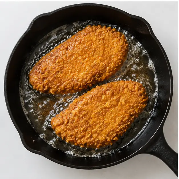 Step 3: Fry until golden and crispy