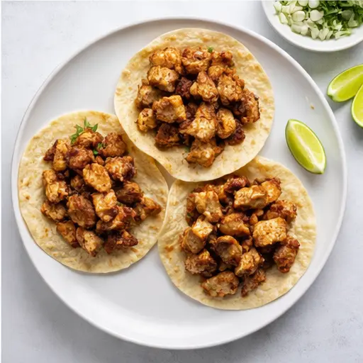 Step 4: Assemble tacos with toppings and lime