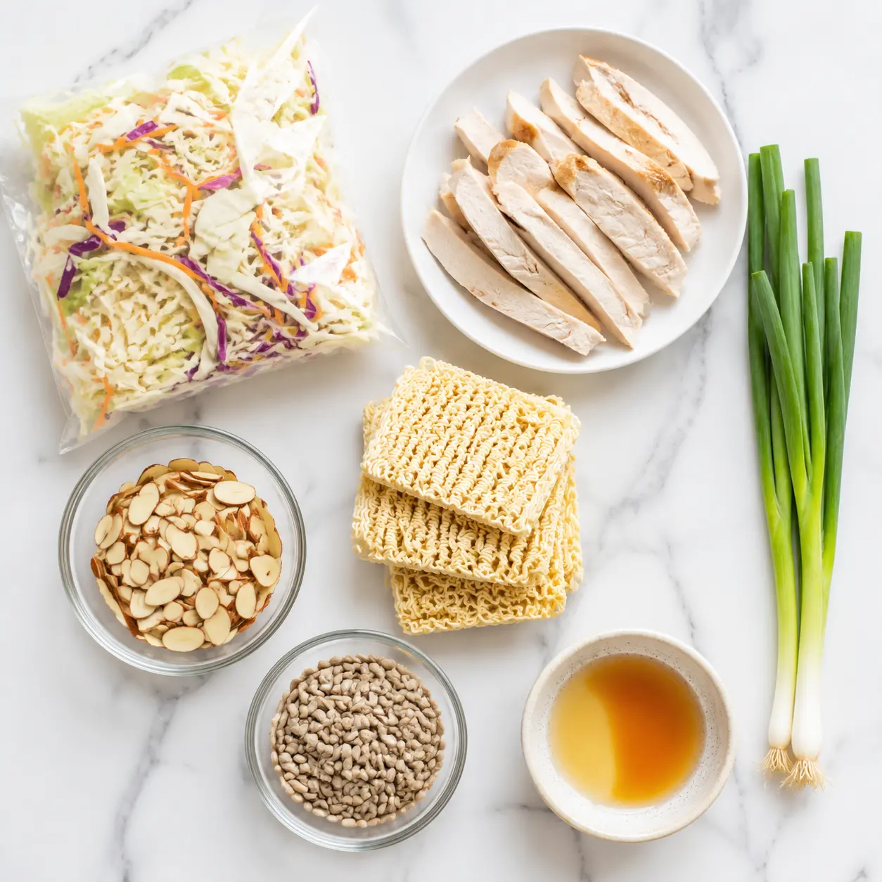chinese chicken salad - main ingredients