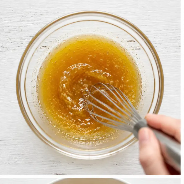 Step 1: Whisking the sesame ginger vinaigrette