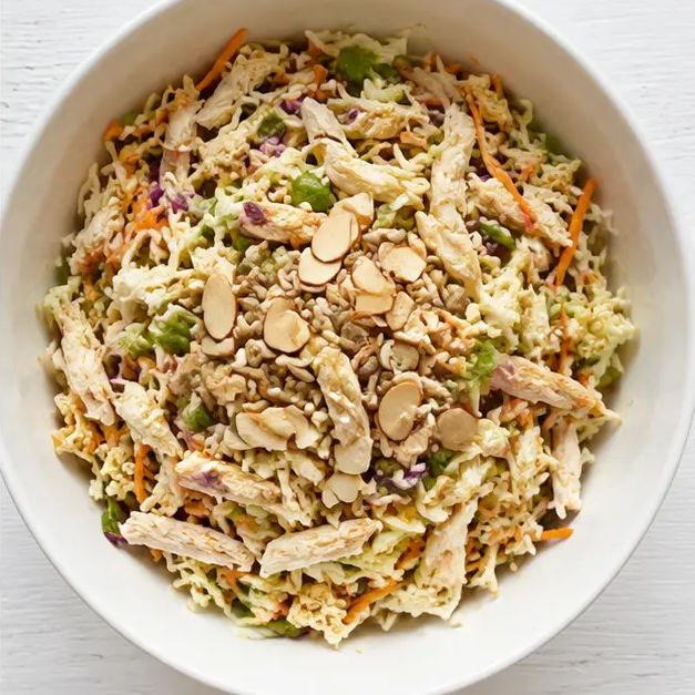 Step 4: Tossing everything with the vinaigrette