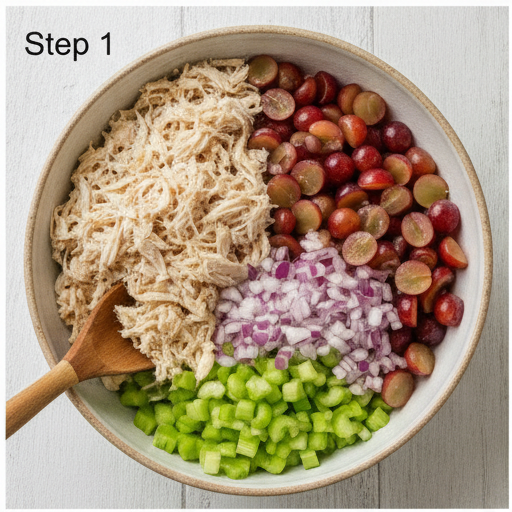 classic chicken salad recipe - step 1