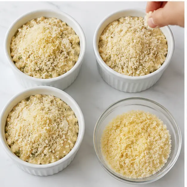 Step 3: Adding the panko topping