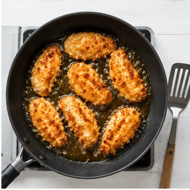Step 2: Frying chicken until golden and crispy
