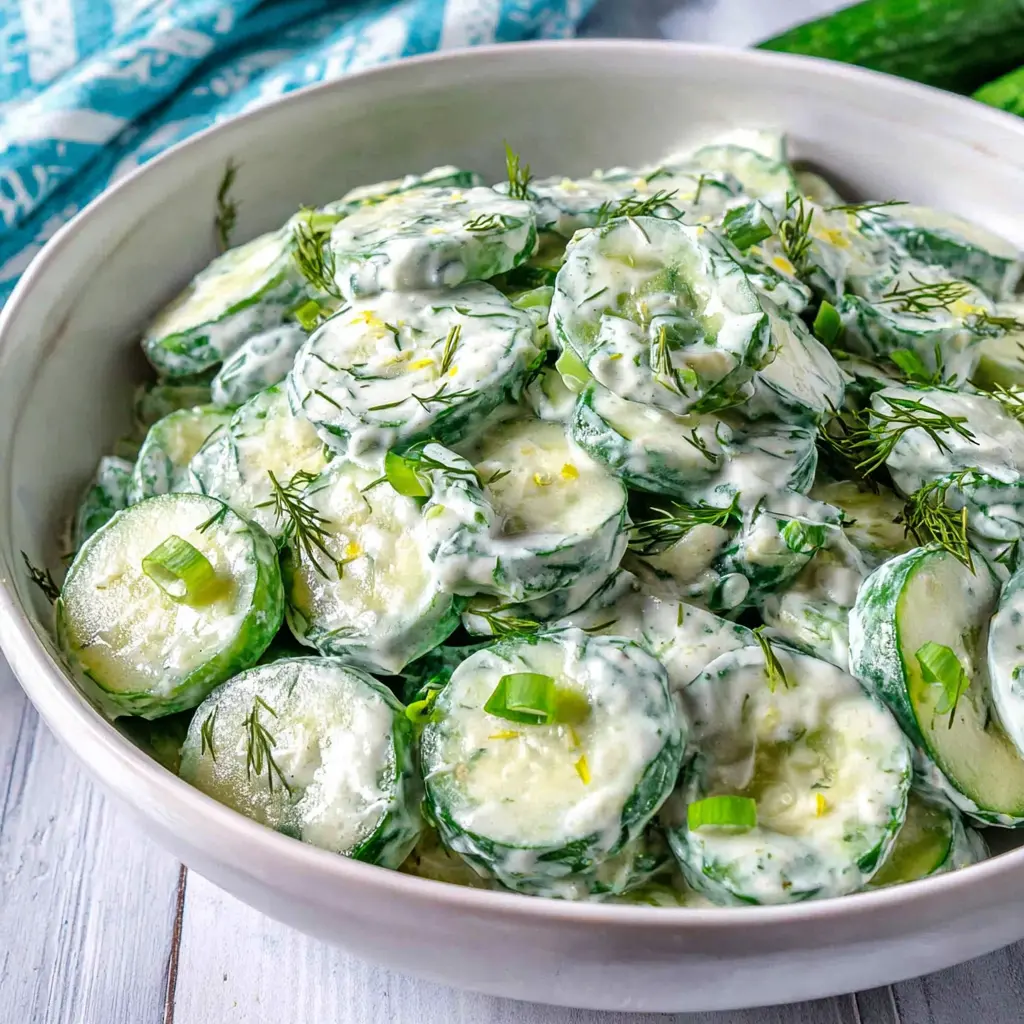 creamy cucumber salad 426687531