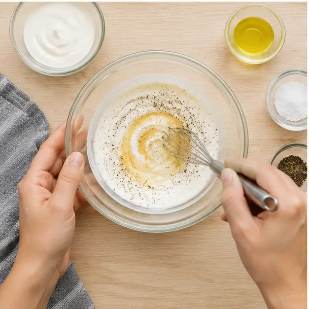 Step 3: Whisk dressing ingredients together